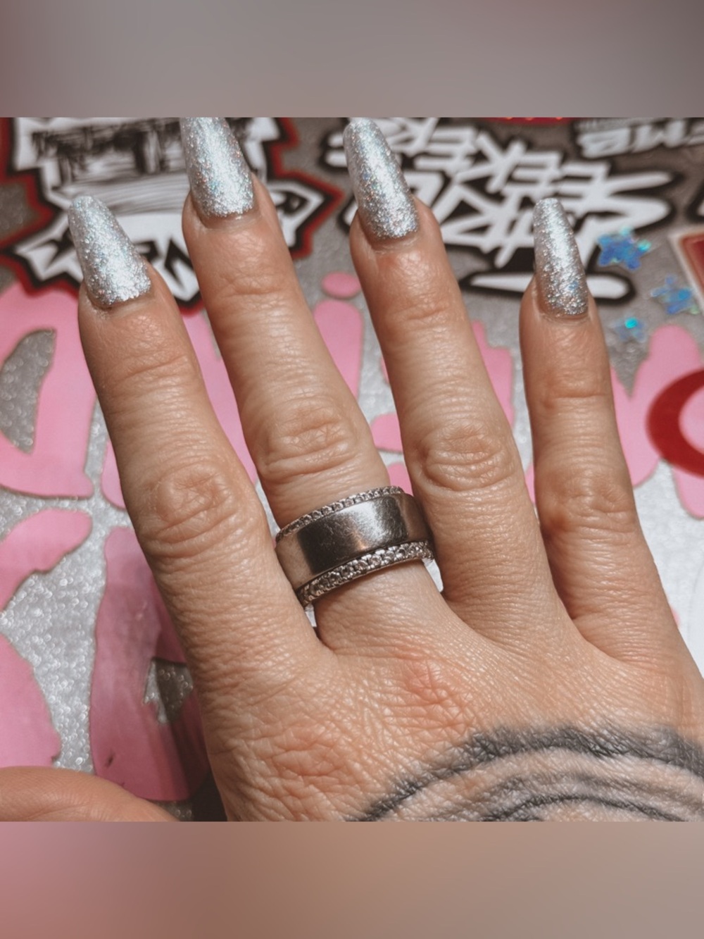 Oura ring 4 silver size 8